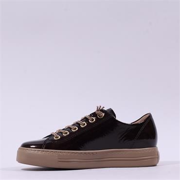 Paul Green Relaxed Fit Bungee Trainer - Brown Patent